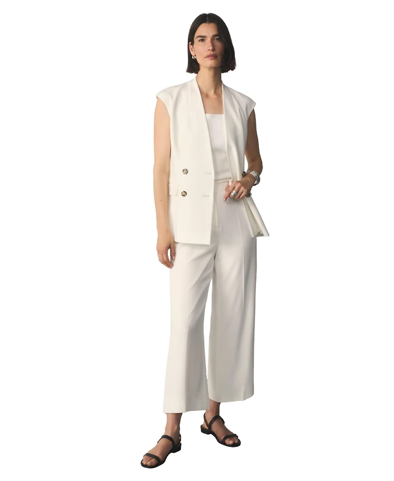 The Fold Women's Nera Double-Breasted Sleeveless V-Neck Waistcoat