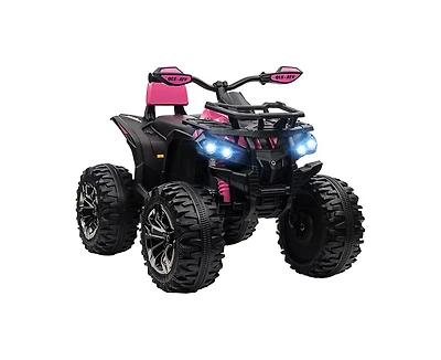 Yobtop 12V Kids Atv Ride-On Four-Wheeler, Battery-Powered with Led Headlights, 66 lbs. Capacity, Ages 3+