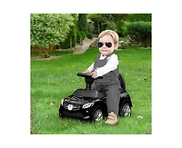 Yobtop Kids Ride On Push Car - Foot-to-Floor Walking Sliding Toy Car for Toddler with Working Horn, Music, Headlights and Storage