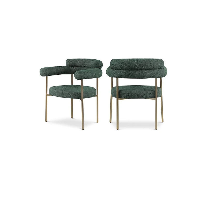 Meridian Furniture Blake Boucle Fabric Dining Chair, Set of 2