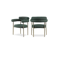 Meridian Furniture Blake Boucle Fabric Dining Chair, Set of 2