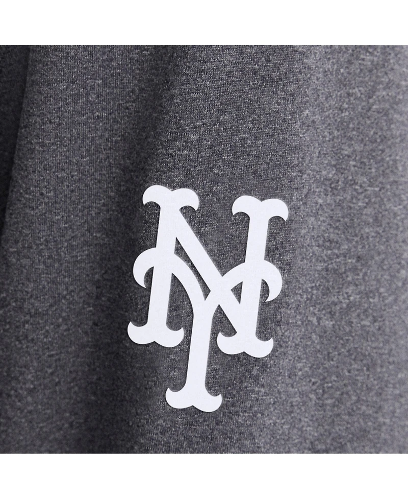 Fanatics Men's Charcoal New York Mets ClutchLong sleeves Hooded T-Shirt