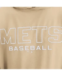 Fanatics Men's Khaki New York Mets ClutchLong sleeves Hooded T-Shirt