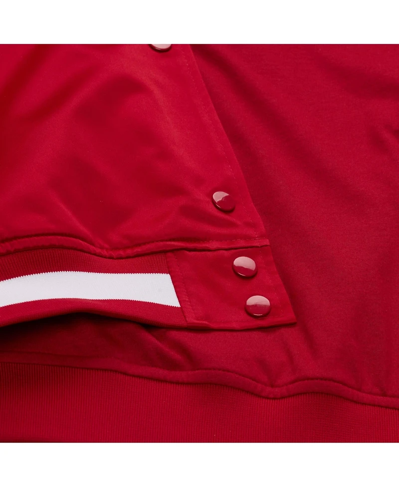 Mitchell & Ness Men's Scarlet San Francisco 49ers 80th Anniversary Heavyweight Satin Full-Snap Jacket