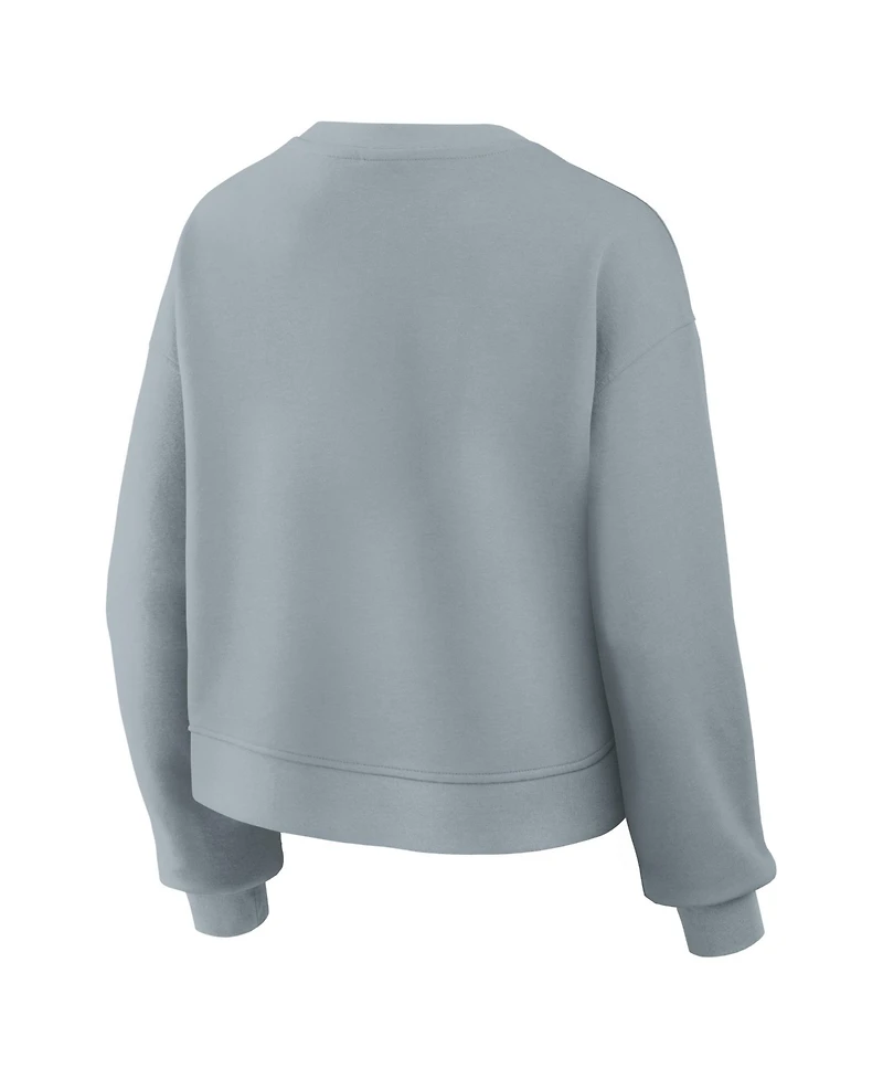 Fanatics Women's Blue Las Vegas Raiders Oversized Clutch Tri-Blend Sweatshirt