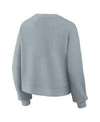 Fanatics Women's Blue Las Vegas Raiders Oversized Clutch Tri-Blend Sweatshirt