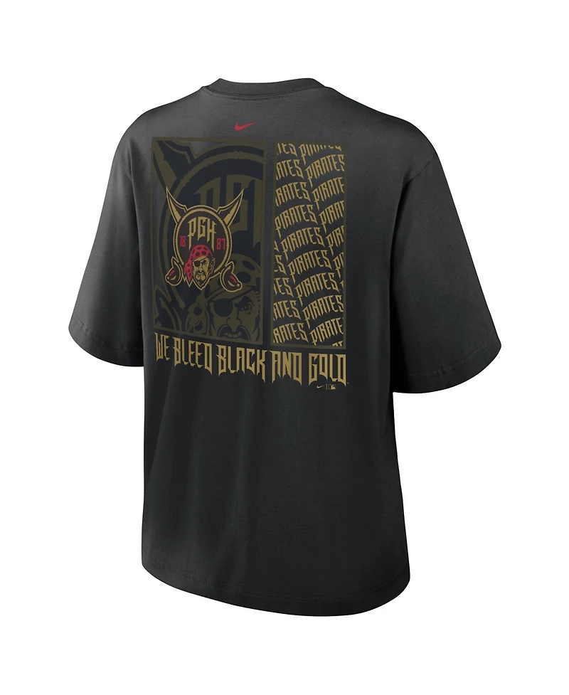 Nike Women's Black Pittsburgh Pirates Premium Essentials Relaxed Boxy T-Shirt