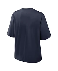 Nike Women's Navy Auburn Tigers Arch Logo Boxy T-Shirt