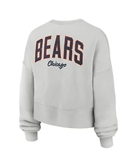 Nike Women's Gray Chicago Bears Oversized Primetime Phoenix Fleece Sweatshirt