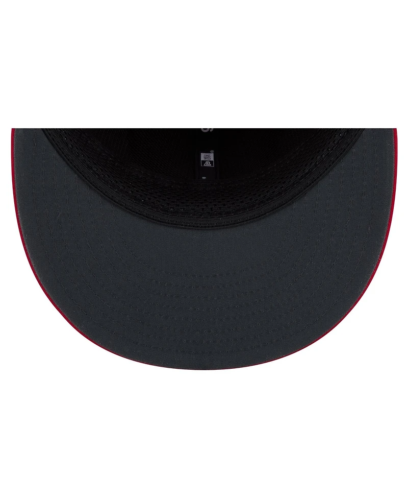 New Era Men's Scarlet San Francisco 49ers 2026 Sideline Throwback 9FIFTY Snapback Hat