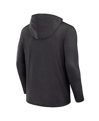Fanatics Men's Charcoal Los Angeles Dodgers ClutchLong sleeves Hooded T-Shirt