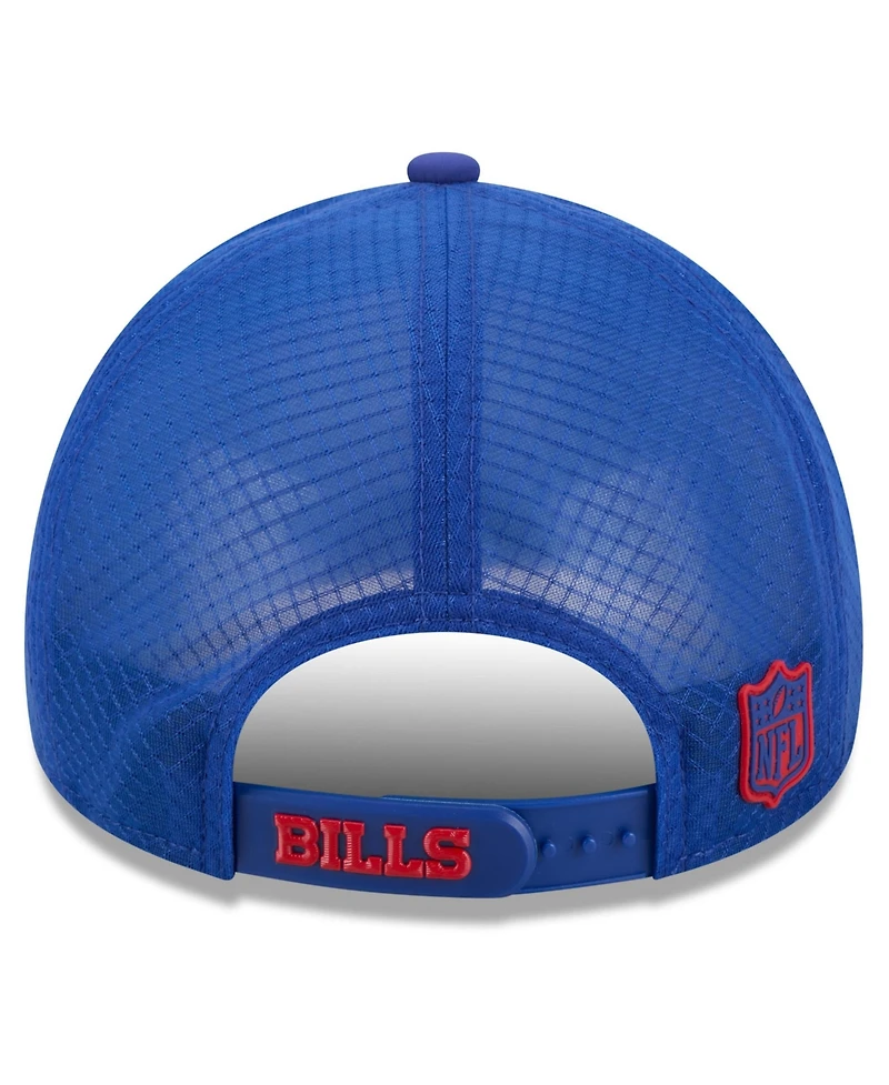 New Era Men's Royal Buffalo Bills 2026 Sideline Apex 9FORTY Adjustable Trucker Hat
