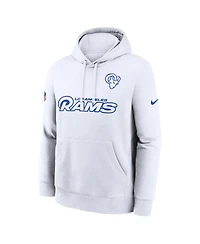 Nike Men's Los Angeles Rams Fearsome White End Drive Fleece Hoodie