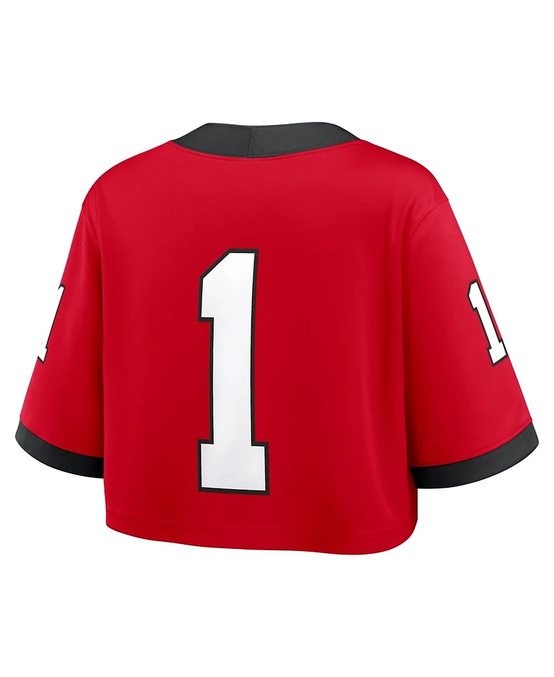 Nike Women's Red Georgia Bulldogs Game Crop Top Jersey