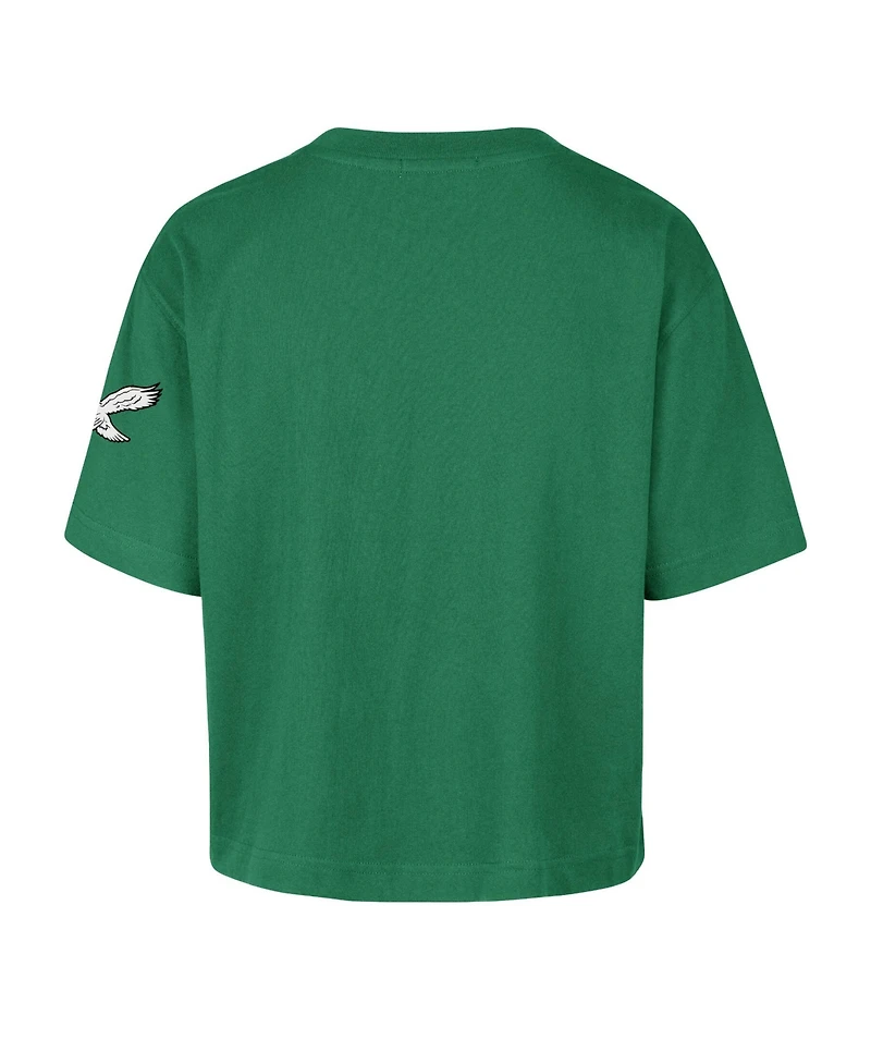47 Brand Women's Kelly Green Philadelphia Eagles Call Out Reed City T-Shirt