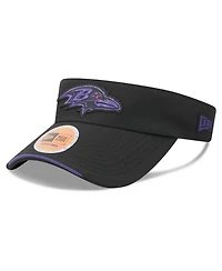 New Era Men's Black Baltimore Ravens 2026 Sideline Adjustable Visor Hat