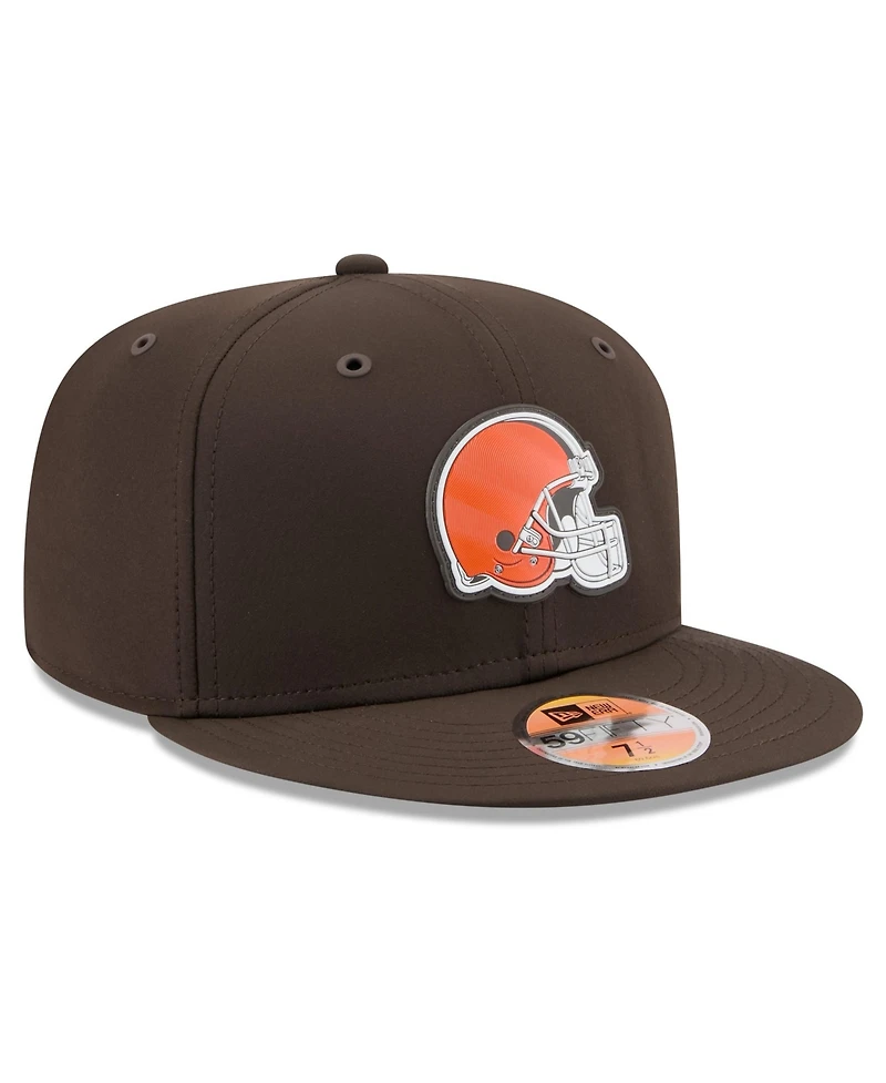 New Era Men's Brown Cleveland Browns 2026 Sideline 59FIFTY Fitted Hat