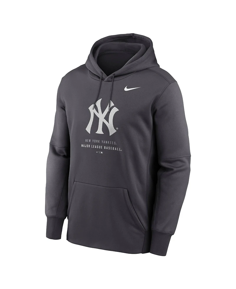 Nike Men's Anthracite New York Yankees Therma-fit Hoodie