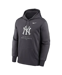 Nike Men's Anthracite New York Yankees Therma-fit Hoodie
