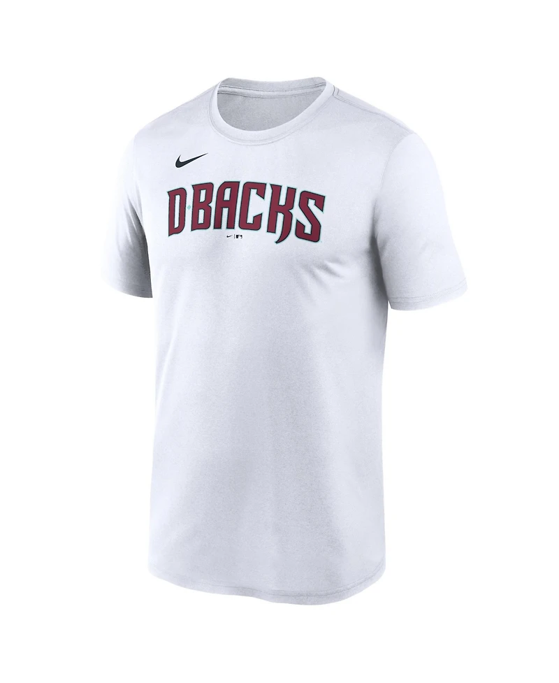Nike Men's White Arizona Diamondbacks New Legend Wordmark Dri-fit T-Shirt