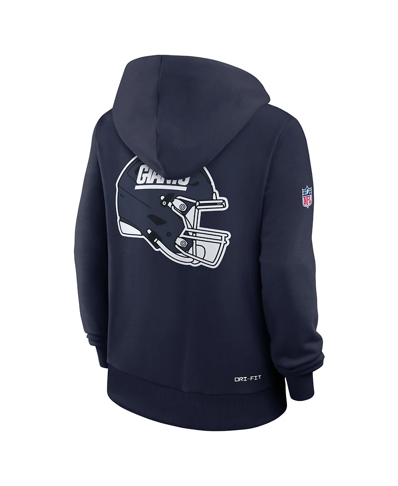 Nike Women's Navy New York Giants Sideline Standard Issue Alternate Dri-fit Hoodie