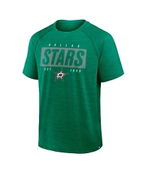 Fanatics Men's Heather Kelly Green Dallas Stars Breakaway Clutch Raglan T-Shirt
