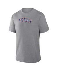 Fanatics Men's Heather Gray Texas Rangers Play Tribute Tri-Blend T-Shirt