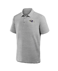 Fanatics Men's Heather Gray Baltimore Ravens Clutch Polo Shirt