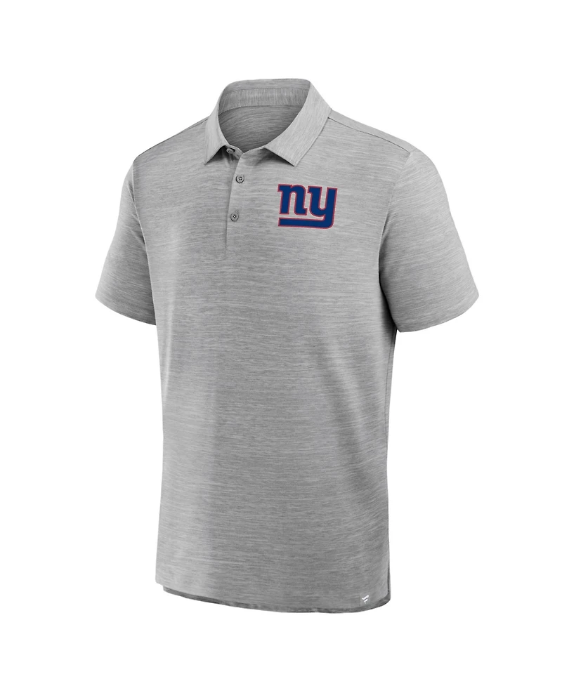 Fanatics Men's Heather Gray New York Giants Clutch Polo Shirt