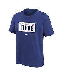 Nike Big Boys and Girls Royal Los Angeles Dodgers Hometown Collection T-Shirt