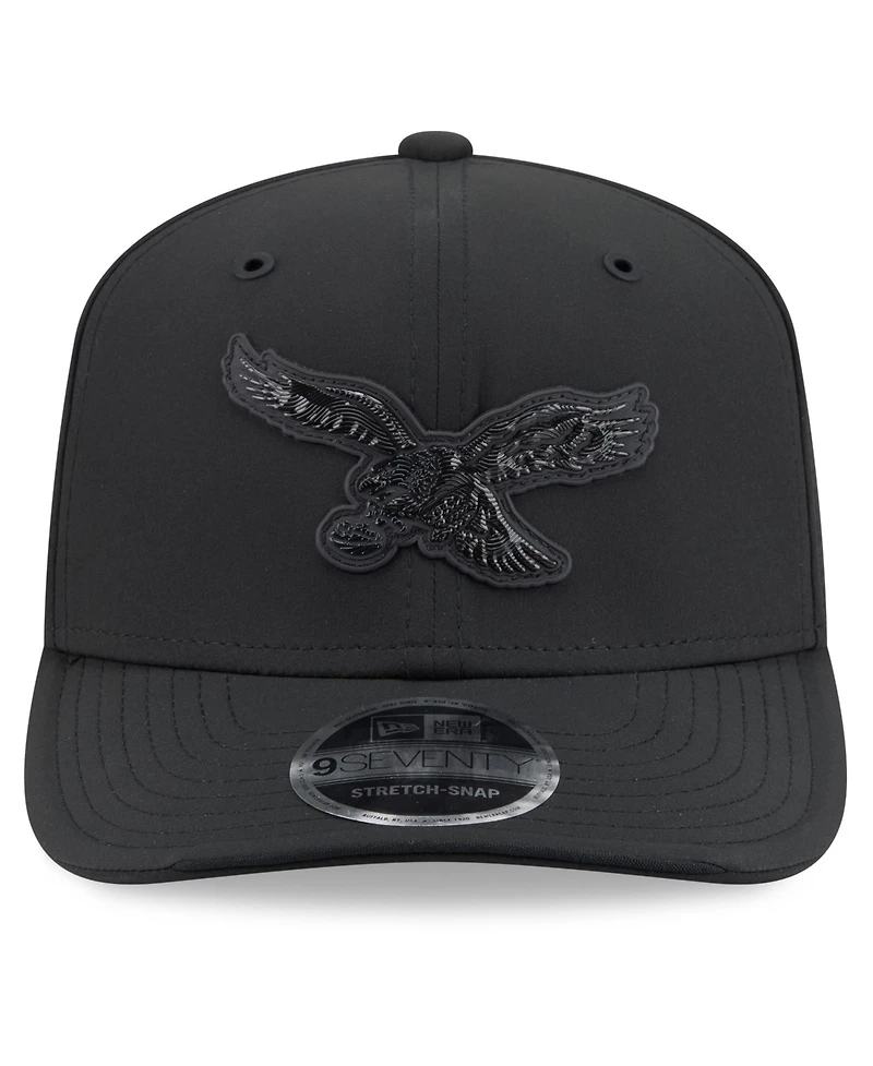 New Era Men's Black Philadelphia Eagles 2026 Sideline Throwback 9SEVENTY Adjustable Hat