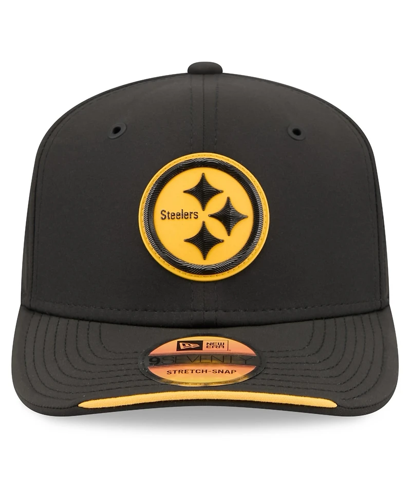 New Era Men's Black Pittsburgh Steelers 2026 Sideline 9SEVENTY Adjustable Hat