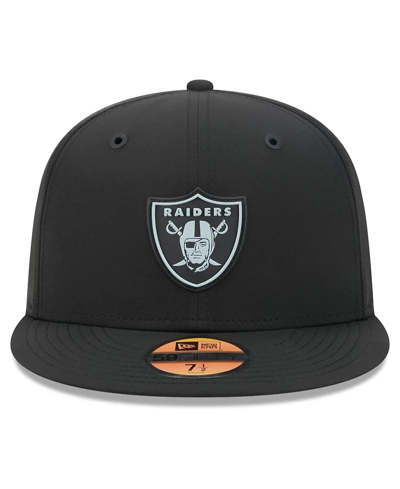 New Era Men's Black Las Vegas Raiders 2026 Sideline 59FIFTY Fitted Hat