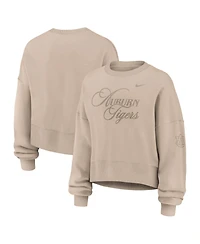 Nike Women's Tan Auburn Tigers Neutral Stance Collection Oversized Phoenix Fleece Sweatshirt