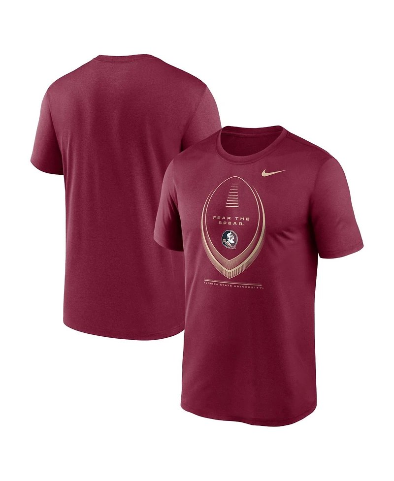 Nike Men's Garnet Florida State Seminoles Primetime Legend Football Icon Dri-fit T-Shirt