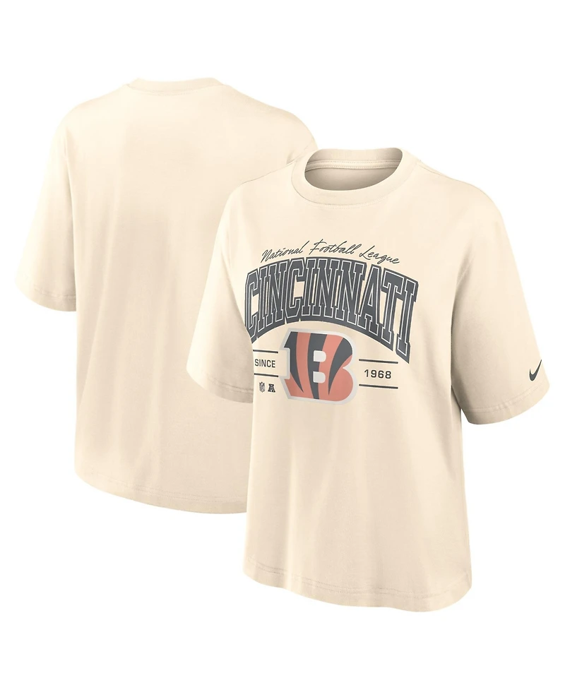 Nike Women's Cream Cincinnati Bengals Mod Boxy T-Shirt