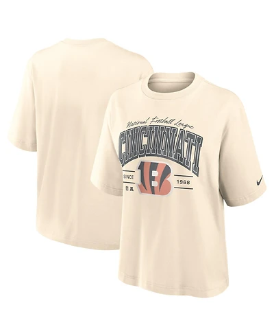 Nike Women's Cream Cincinnati Bengals Mod Boxy T-Shirt