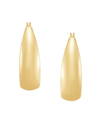 Macy's Polished Electroform Oval Hoop Earrings in 10k Yellow Gold