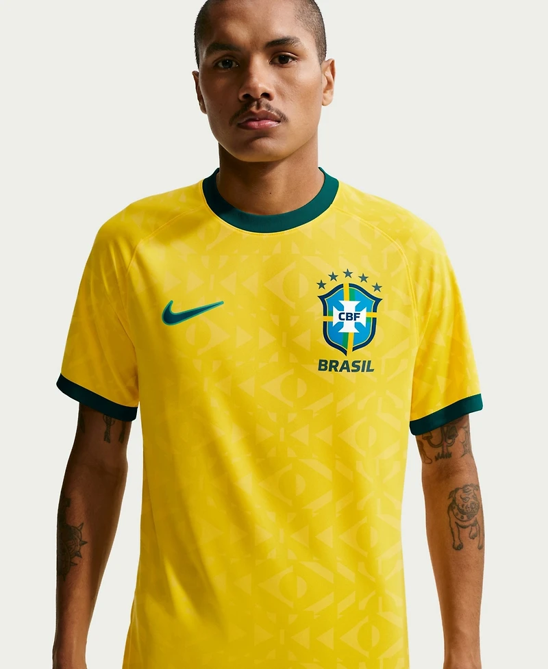 Nike Men's Yellow Brazil National Team Home Sublimated Dri-fit Soccer Top
