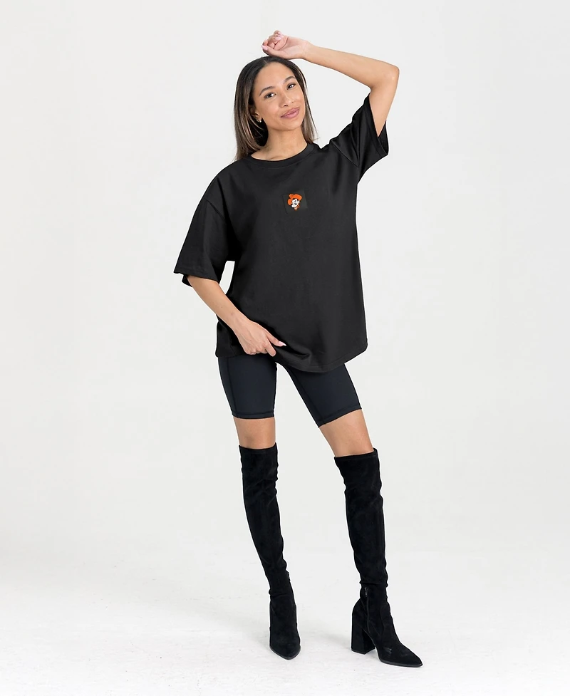 Gameday Couture Women's Black Oklahoma State Cowboys Oversized Back at Ya T-Shirt