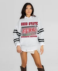 Gameday Couture Women's Ash Ohio State Buckeyes Off the Grid Oversized Fleece Sweatshirt