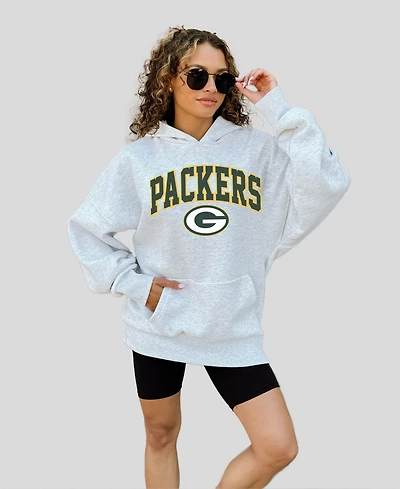 Gameday Couture Women's Ash Green Bay Packers Fan Edition Premium Weight Hoodie