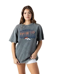 Gameday Couture Women's Gray Denver Broncos Peak Performance Oversized Snow Wash T-Shirt