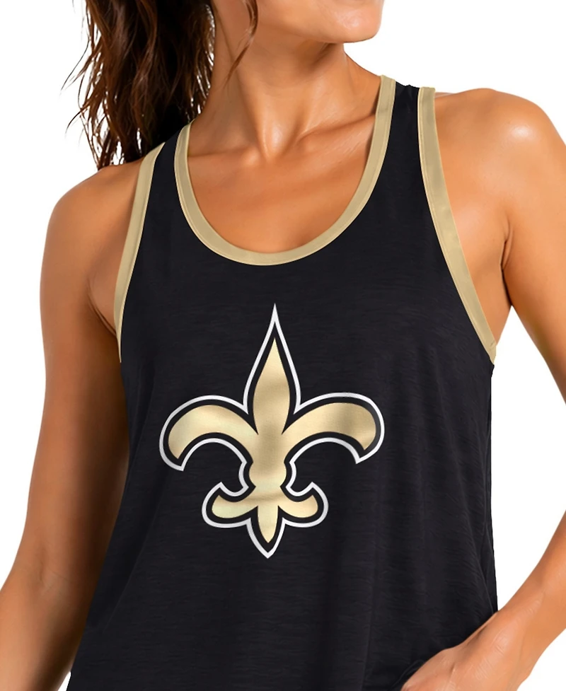 G-iii 4Her by Carl Banks Women's Black New Orleans Saints Tater Ii Racerback Tank Top