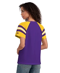 Starter Women's Purple Minnesota Vikings Game On Notch Neck Raglan T-Shirt