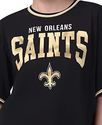 Starter Women's Black New Orleans Saints Ace Cropped T-Shirt