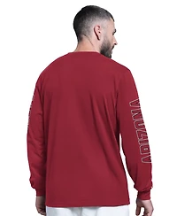 Starter Men's Cardinal Arizona Cardinals Clutch Hit Ii Long-Sleeve T-Shirt