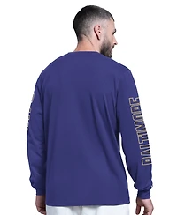 Starter Men's Purple Baltimore Ravens Clutch Hit Ii Long-Sleeve T-Shirt