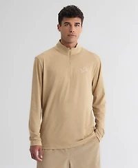 Fanatics Men's Tan Detroit Lions Clutch Quarter-Zip Pullover Sweatshirt