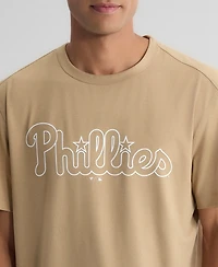 Fanatics Men's Khaki Philadelphia Phillies Clutch Winning Edge T-Shirt